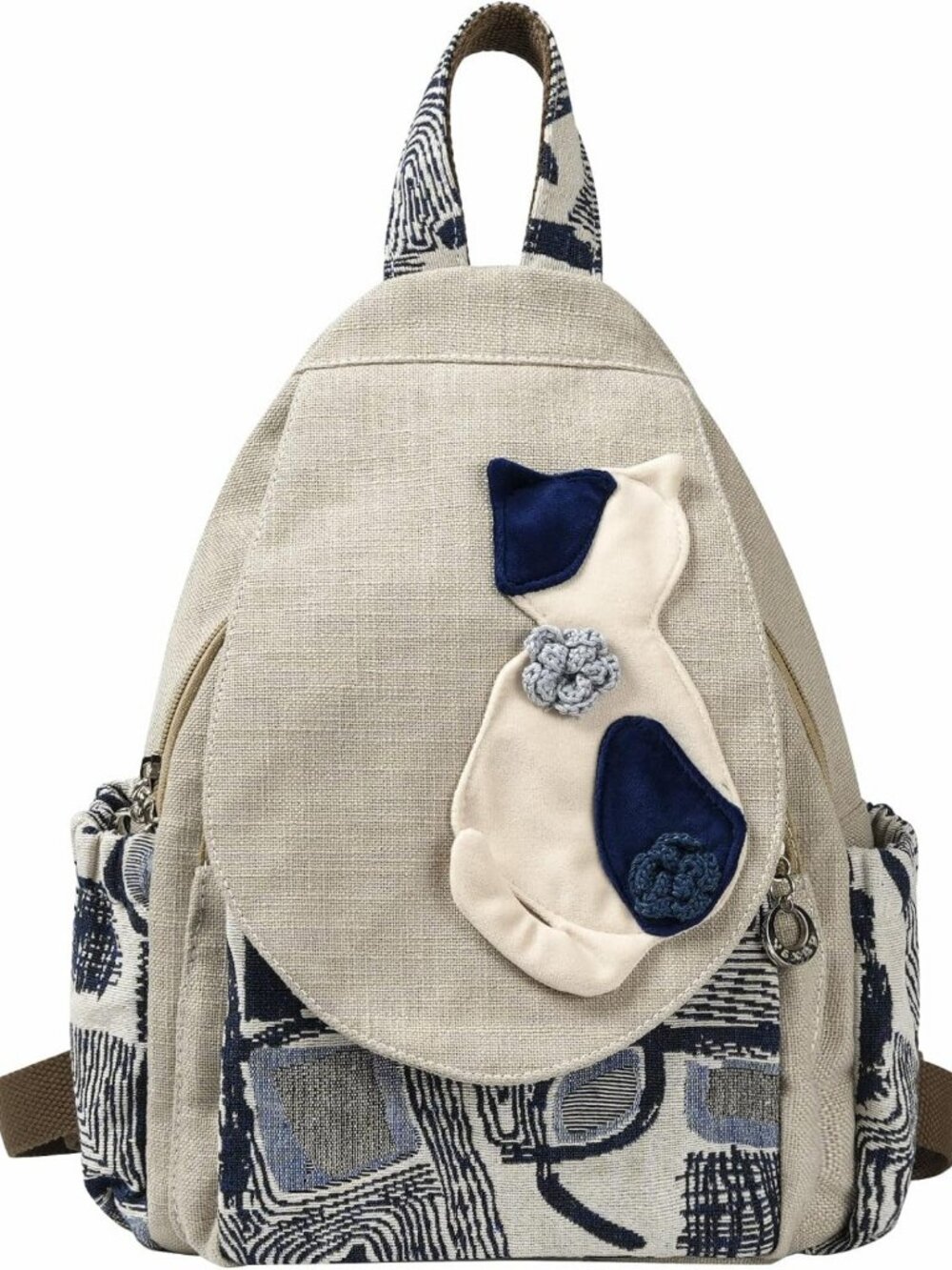 Boho Chic Small Canvas Backpack Purse for Women - Convertible Sling Bag